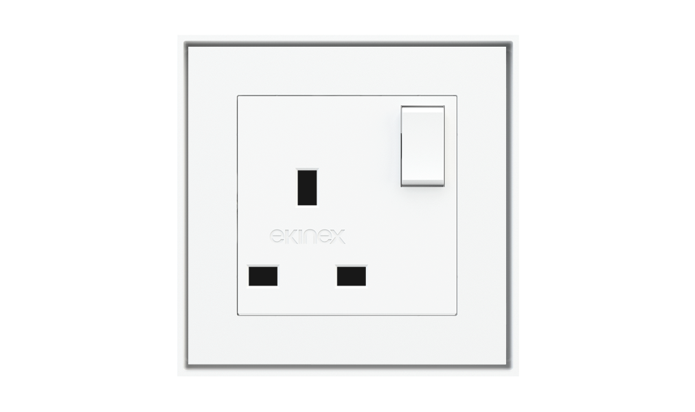 Ekinex Square socket point (55x55 mm module) - UK · Կառավարման սարք