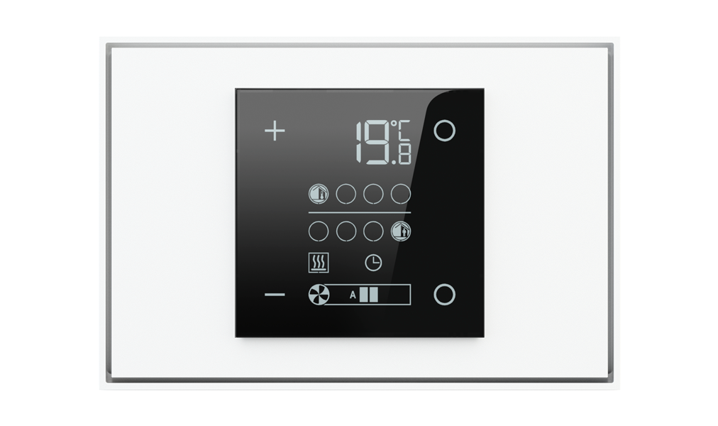 Ekinex Room thermostat for rectangular wall-box · Կլիմայի կառավարում