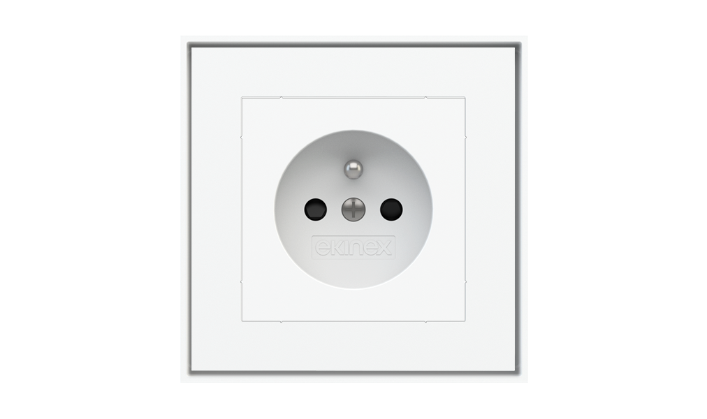 Ekinex Square socket point (55x55 mm module) - FR