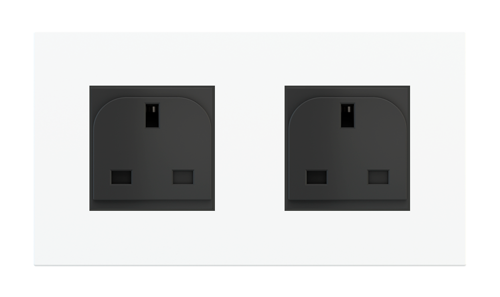 Ekinex Proxima · Power socket for 2-fold plate - UK, UN · Կառավարման սարք