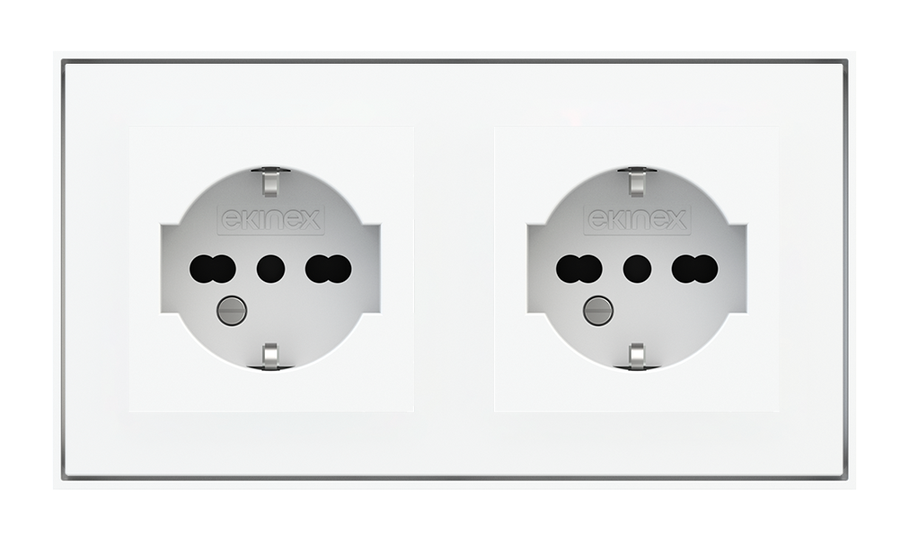 Ekinex Socket point for 2-fold plate (55x55 mm modules) - IT · Կառավարման սարք