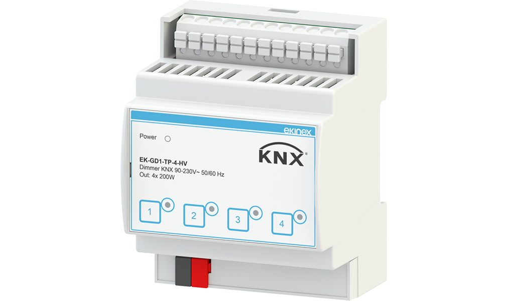 Ekinex KNX Dimmer 90-230V~50/60Hz 4-channels · Управление освещением