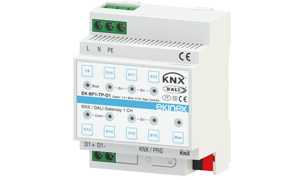 Ekinex KNX / DALI gateway 1 or 2 channels · Управление освещением