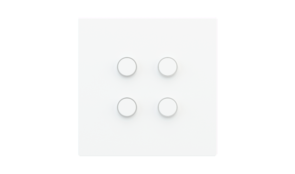 Ekinex Proxima · 4-fold pushbutton with thermostat - RGB LED
