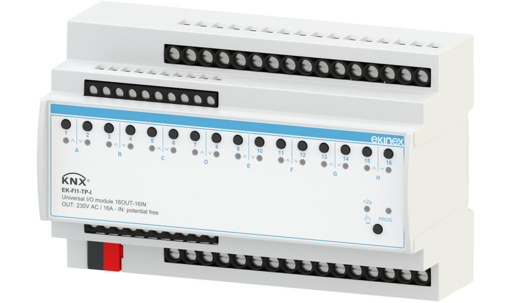 Ekinex Universal I/O Module 16 outputs 16 inputs KNX ÆVO Series · Устройство управления
