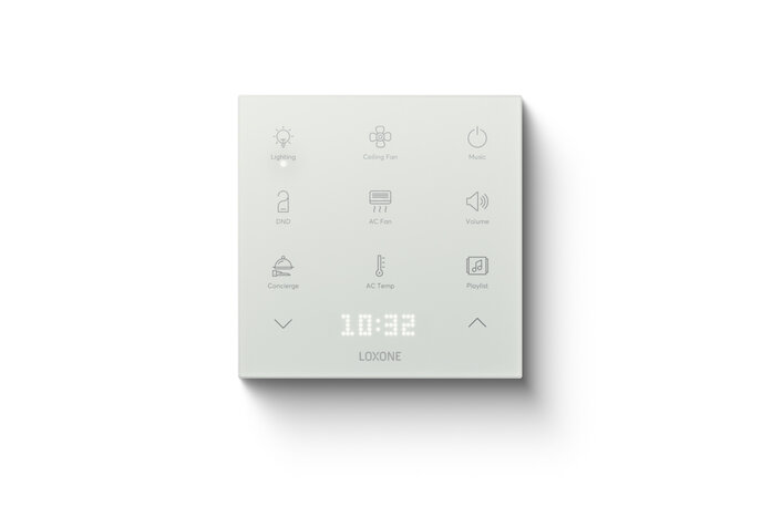 Loxone Touch Pure Flex Battery Air Velvet White · Устройство управления
