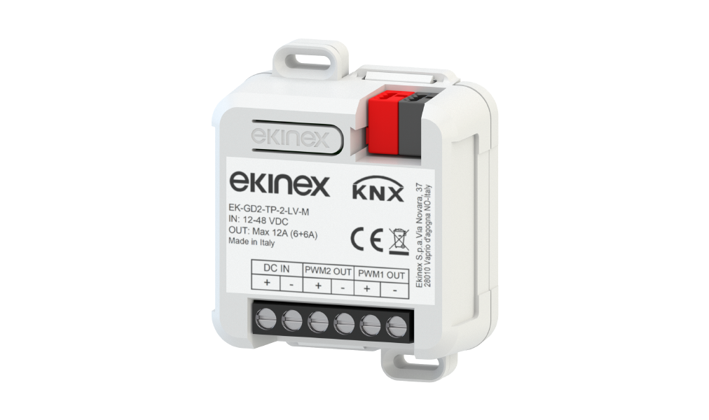 Ekinex 2-fold KNX dimmer 12/24/48 Vdc · Управление освещением