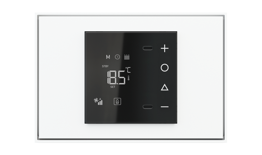 Ekinex CLIMA CLASSIC room thermostat for rectangular flush-mounted box