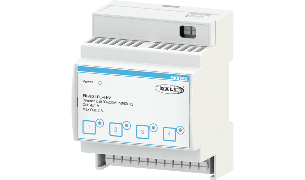 Ekinex DALI Dimmer 90-230V~50/60Hz 4-channels · Управление освещением