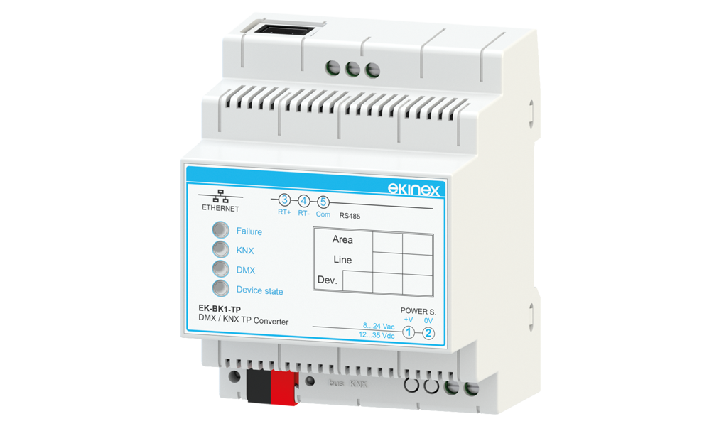 Ekinex DMX - KNX gateway · Կառավարման սարք