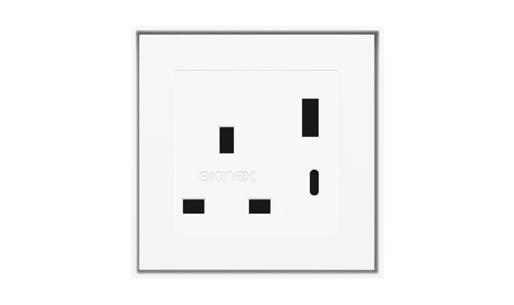 Ekinex Square socket point (55x55 mm module) - UK USB · Կառավարման սարք