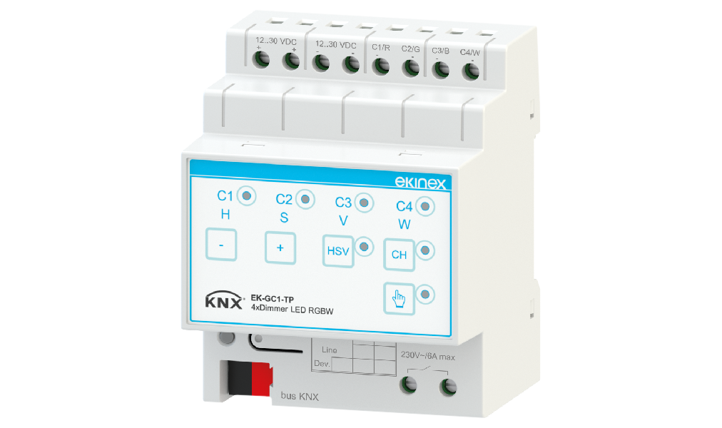 Ekinex 4 fold RGBW Led dimmer · Управление освещением
