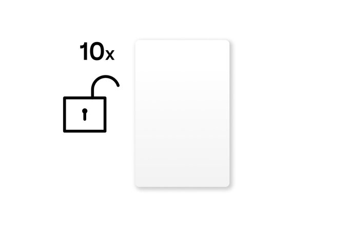 Loxone Unencrypted NFC Smart Cards White Set - 10 pieces