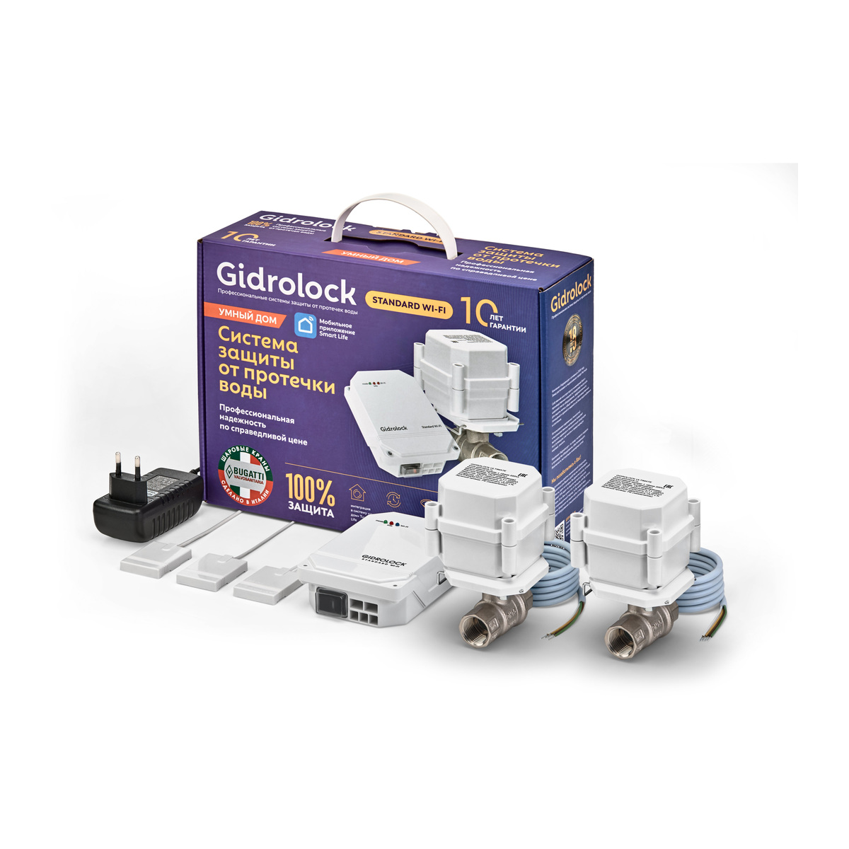Water-leak protection kit · STANDARD RADIO Wi‑Fi · BUGATTI · 1/2″ · 12 V